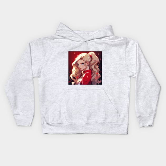 ann takamaki Kids Hoodie by WabiSabi Wonders